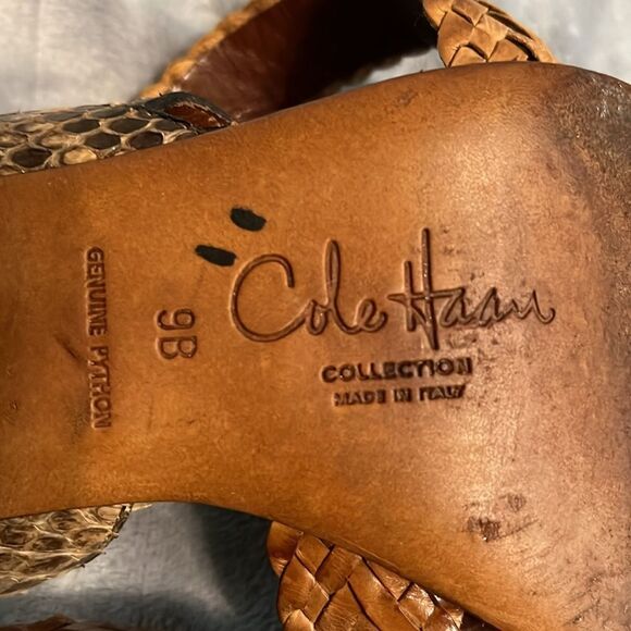 Cole Haan Snakeskin Genuine Python Women's Heels - Picture 6 of 9